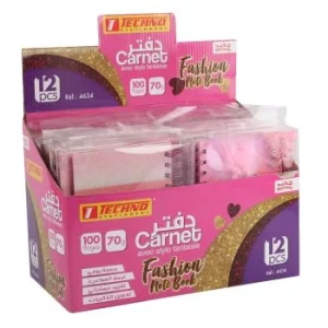 CARNET A RELIURE AVEC PORTE CLE "TECHNO" REF: 4634