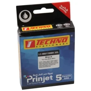 CARTOUCHE D'ENCRE PRINJET CB1100/LC-980/1100-XL NOIR "TECHNO" REF: 6618