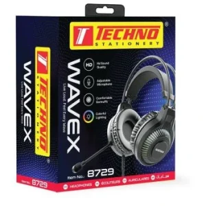 CASQUE RGB WAVEX NOIR "TECHNO" REF: 8729