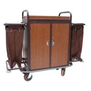 CHARIOT DE NETTOYAGE EN BOIS (MARRON) TECHNO REF: 1648