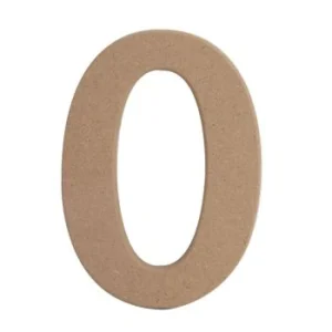 CHIFFRE " 0 " EN BOIS "TECHNO" REF: 6359
