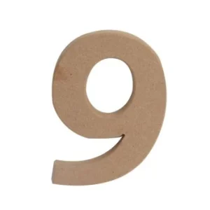CHIFFRE " 9 " EN BOIS "TECHNO" REF: 6369