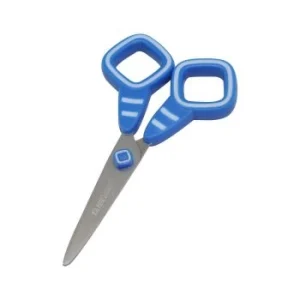 CISEAUX SCOLAIRE 13.5 cm LOVELY SQUARE ANNEAUX BLEU "TECHNO" REF: 7062