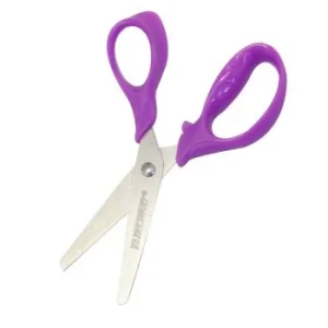CISEAUX SCOLAIRE 13 cm DONUT ANNEAUX VIOLET "TECHNO" REF: 7059