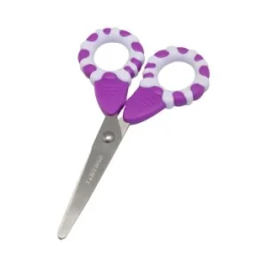 CISEAUX SCOLAIRE 13 cm DONUT ANNEAUX VIOLET "TECHNO" REF: 7060