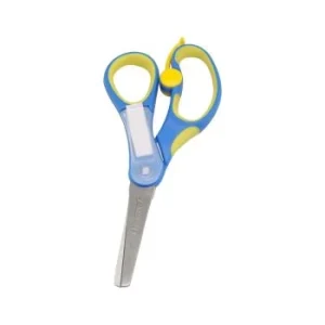 CISEAUX SCOLAIRE 13 cm SKILLY ANNEAUX BLEU "TECHNO" REF: 7067