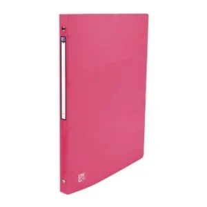 CLASSEUR 04 ANNEAUX OSMOSE A4 DOS 20mm ROND POLYPROPILINE TRANSLUSIDE ROSE "ELBA" REF: 400105146