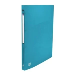 CLASSEUR 04 ANNEAUX OSMOSE A4 DOS 20mm ROND POLYPROPILINE TRANSLUSIDE TURQUOISE "ELBA" REF: 400105146
