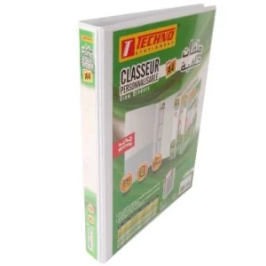 CLASSEUR A 4 ANNEAUX PERSONNALISABLE 25 MM "TECHNO" REF: 5160