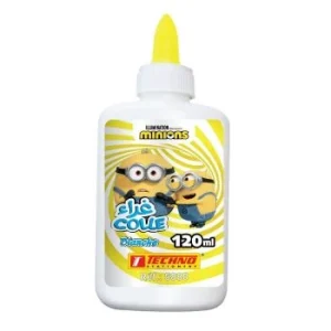 COLLE BLANCHE BOUCHON APPLICATEUR MINIONS 120ml "TECHNO" REF: 5880