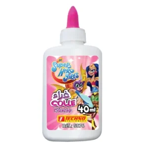 COLLE BLANCHE BOUCHON APPLICATEUR SUPER HERO GIRLS 40ml "TECHNO" REF: 5876