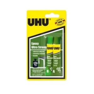 COLLE EPOXY ULTRA STRONG HHR 2x10ml SOUS BLISTER "UHU" REF: 37550