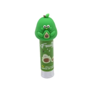 COLLE STICK FANTAISIE 9g SOUS FORME D'UN FRUIT CORPS VERT "TECHNO" REF: 7205