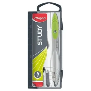 COMPAS METALLIQUE COFFRET DE 05 PCS STUDY VERT "MAPED" REF: 119405