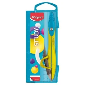 COMPAS STUDY POP BAGUE JAUNE BLEU "MAPED" REF: 194102