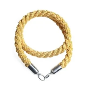 CORDE TORSADEE DOREE POUR PIQUET EMBOUT ARGENTE TECHNO REF: 1476