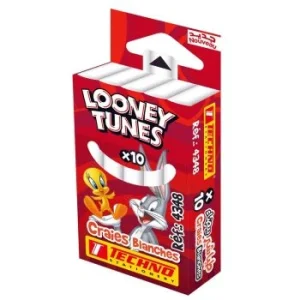 CRAIE BLANCHE DE 10 PIECES MOTIF LONEY TUNES "TECHNO" REF: 4348