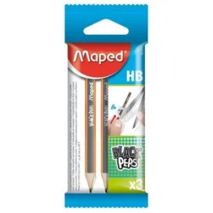 CRAYON GRAPHITE MINI HBx3 SOUS BLISTER BLACK'PEPS "MAPED" REF: 850211