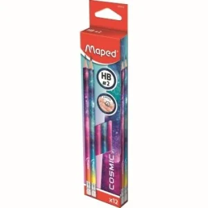 CRAYON NOIR COSMIC TEENS HB EMBOUT GOMMME "MAPED" REF: 851812