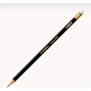 CRAYON NOIR HB AVEC GOMME SWANO "STABILO" REF: 115628