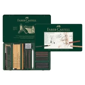 CRAYON PITT MONOCHROME BOITE METALLIQUE DE 33 PIECES "FABER CASTELL" REF: 112977
