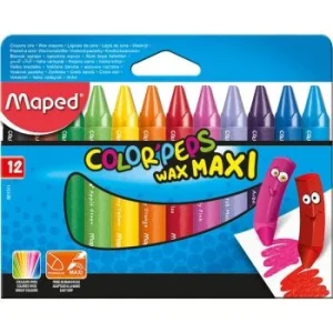 CRAYONS CIRE COLOR'PEPS WAX MAXI CRAYONS 12 COULEURS "MAPED" REF: 861311