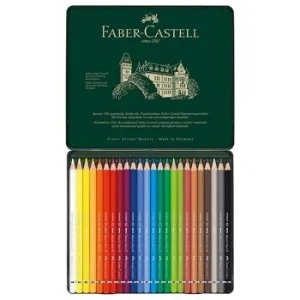 CRAYONS COULEUR ALBRECHT DÜRER BOITE METALLIQUE DE 24 "FABER CASTELL" REF: 117524