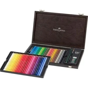 CRAYONS COULEUR ALBRECHT DÜRER COFFRET EN BOIS DE 48 "FABER CASTELL" REF: 117506
