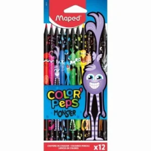 CRAYONS DE COULEUR COLOR'PEPS MONSTER "MAPED"