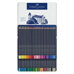 CRAYONS DE COULEUR GOLDFABER BOITE METALLIQUE DE 48 "FABER CASTELL" REF: 114748