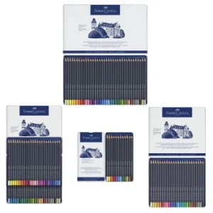 CRAYONS DE COULEUR GOLDFABER BOITE METALLIQUE "FABER CASTELL"