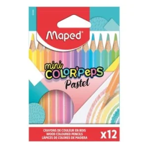CRAYONS DE COULEUR PASTEL MINI X12 COLOR'PEPS "MAPED" REF: 832569