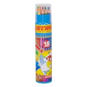 CRAYONS DE COULEUR WOW CREA EFFAÇABLE BOITE DE 18 PCS "TECHNO" REF: 6927