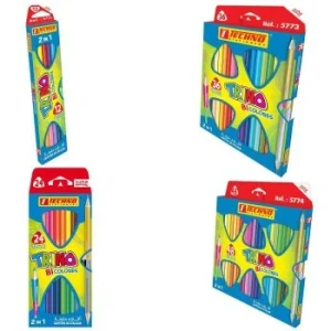 CRAYONS DE COULEURS TRINO BICOLORES "TECHNO"