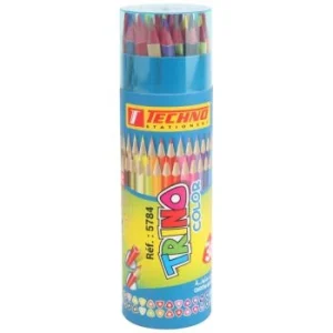 CRAYONS DE COULEURS TRINO BOITE RONDE DE 36 PIECES "TECHNO" REF: 5784