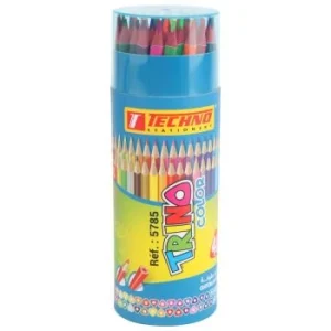 CRAYONS DE COULEURS TRINO BOITE RONDE DE 48 PIECES "TECHNO" REF: 5785