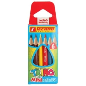 CRAYONS DE COULEURS TRINO MINI BOITE DE 06 PIECES "TECHNO" REF: 5292