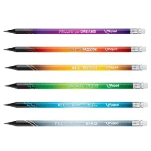 CRAYONS NOIR HB EN RESINE ENERGY "MAPED" REF: 852000