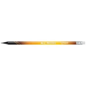 CRAYONS NOIR HB JAUNE EN RESINE ENERGY "MAPED" REF: 852000