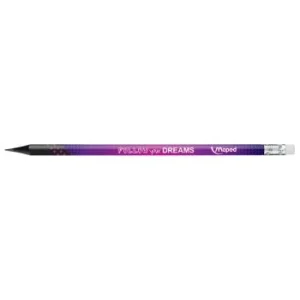 CRAYONS NOIR HB MAUVE EN RESINE ENERGY "MAPED" REF: 852000