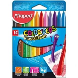 CRAYONS PLASTIQUE DE 12 PIECES COLOR'PEPS "MAPED" REF: 862011
