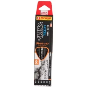 CRAYONS TECHNIQUE NOIR EN BOITE DE 06 N° B-2B-3B-4B-5B-6B "TECHNO" REF: 5740