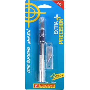 CUTTEUR DE PRECISION BISTOURI AVEC GRIP+2 LAME S/CARTE "TECHNO" REF: 5496