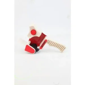 DEVIDOIR RUBAN ADHESIF D'EMBALLAGE ROUGE ET BEIGE "TECHNO" REF: 6203