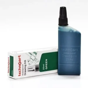 ENCRE A DESSIN ETANCHE 25ml VERT "ISOMARS" REF: NK100-GR