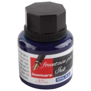 ENCRE POUR STYLO A PLUME BLEU ROI 35ml "ISOMARS" REF: FPI35-35RB