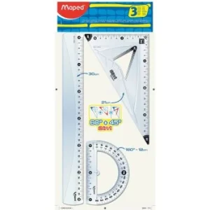 ENSEMBLE DE TRACAGE 03PIECES 30cm ESSENTIALS 242 "MAPED" REF: 897121