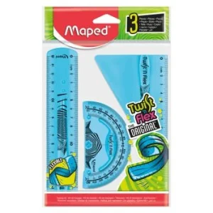 ENSEMBLE DE TRACAGE 3PCS-15cm TWIST'N FLEX BLEU "MAPED" REF: 895024