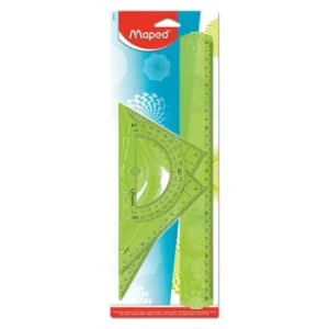 ENSEMBLE GEOMETRIQUE VERT "MAPED" REF: 897138
