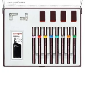 ENSEMBLE STYLO A DESSIN TECHNIQUE DE 08 PCS "ISOMARS" REF: SET08